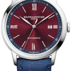 Baume & Mercier Herrklocka MOA10694 Classima Röd/Läder Ø42 mm