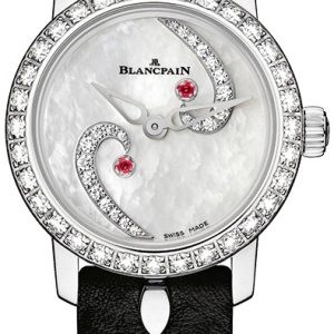 Blancpain Damklocka 0063A-1954-63A Ladybird Ultraplate Vit/Läder