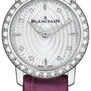 Blancpain Damklocka 0063E-1954-55A Ladybird Ultraplate Vit/Läder