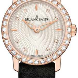 Blancpain Damklocka 0063E-2954-63A Ladybird Ultraplate Vit/Läder