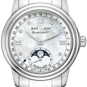 Blancpain Damklocka 2360-1191-71A Leman Vit/Stål Ø34 mm