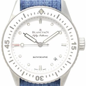 Blancpain Damklocka 5100-1127-NAJA Fifty Fathoms Vit/Textil Ø38 mm