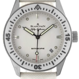 Blancpain Damklocka 5100-1127-NAWA Fifty Fathoms Vit/Textil Ø38 mm