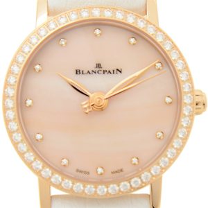 Blancpain Damklocka 6102-2954C-95A Ultraplate Rosa/Läder Ø29.2 mm