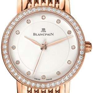 Blancpain Damklocka 6102-2987-MMB Ultraplate Vit/18 karat roséguld