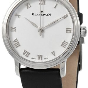 Blancpain Damklocka 6104-1127-95A Villeret Vit/Läder Ø29.2 mm