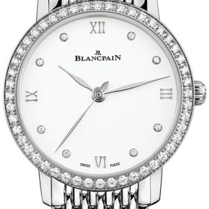 Blancpain Damklocka 6104-4628-MMB Villeret Vit/Stål Ø29.2 mm