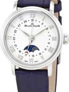 Blancpain Damklocka 6106-1127-55A Villeret Vit/Läder Ø29.2 mm