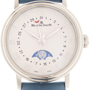 Blancpain Damklocka 6106-1127-95A Villeret Vit/Läder Ø29.2 mm