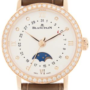 Blancpain Damklocka 6106-2987-55A Villeret Vit/Läder Ø29.2 mm