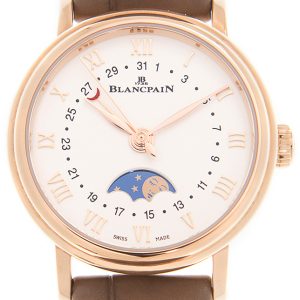 Blancpain Damklocka 6106-3642-55A Villeret Vit/Läder Ø29.2 mm