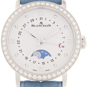 Blancpain Damklocka 6106-4628-95A Villeret Vit/Läder Ø29.2 mm