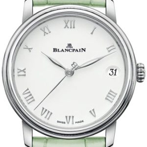 Blancpain Damklocka 6127-1127-95 Villeret Vit/Läder Ø33.2 mm