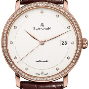 Blancpain Damklocka 6127-2987-55 Villeret Vit/Läder Ø33.2 mm