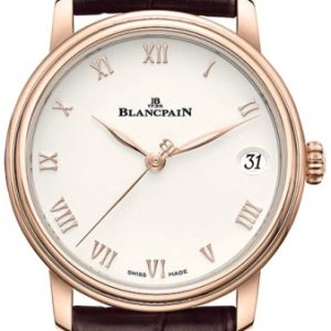 Blancpain Damklocka 6127-3642-55 Villeret Vit/Läder Ø33.2 mm