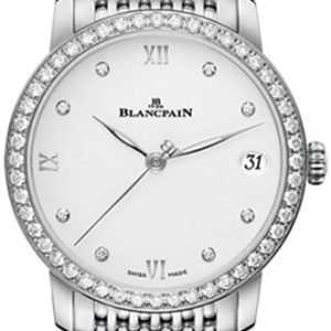 Blancpain Damklocka 6127-4628-MMB Villeret Vit/Stål Ø33.2 mm