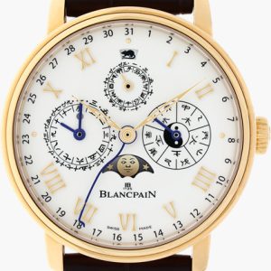 Blancpain Herrklocka 0888-3631-55B Villeret Vit/Läder Ø45 mm