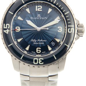 Blancpain Herrklocka 5015D-1140-71B Fifty Fathoms Blå/Stål Ø45 mm