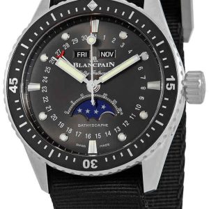 Blancpain Herrklocka 5054-1110-NABA Fifty Fathoms Grå/Textil Ø43 mm