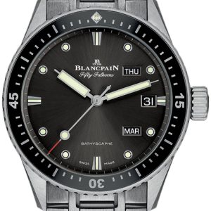 Blancpain Herrklocka 5071-1110-70B Fifty Fathoms Svart/Stål Ø43 mm