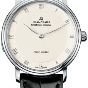 Blancpain Herrklocka 6033-1542-55A Villeret Vit/Läder Ø38 mm