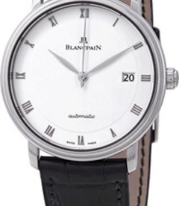 Blancpain Herrklocka 6223-1127-55A Villeret Ultraflach Vit/Läder