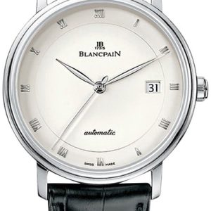 Blancpain Herrklocka 6223-1542-55A Villeret Vit/Läder Ø37.6 mm