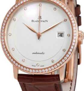 Blancpain Herrklocka 6223-2987-55B Villeret Vit/Läder Ø37.6 mm