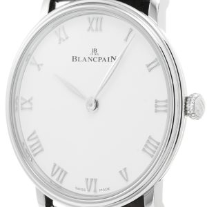 Blancpain Herrklocka 6605-1127-55 Villeret Vit/Läder Ø40 mm