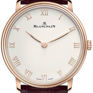 Blancpain Herrklocka 6605-3642-55 Villeret Vit/Läder Ø40 mm