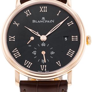 Blancpain Herrklocka 6606-3630-55B Villeret Ultraflach Svart/Läder