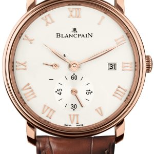 Blancpain Herrklocka 6606-3642-55A Villeret Vit/Läder Ø40 mm