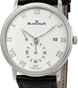 Blancpain Herrklocka 6606A-1127-55B Villeret Vit/Läder Ø40 mm