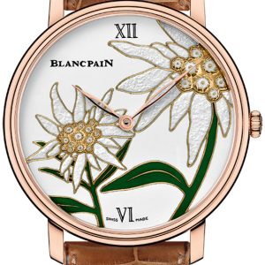 Blancpain Herrklocka 6615-3633-55B Villeret Vit/Läder Ø45 mm