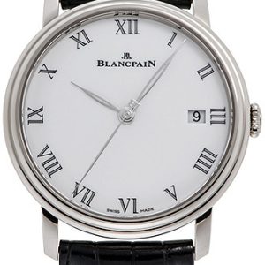 Blancpain Herrklocka 6630-1531-55B Villeret Vit/Läder Ø42 mm