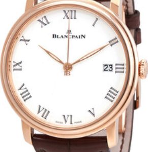 Blancpain Herrklocka 6630-3631-55B Villeret Vit/Läder Ø42 mm