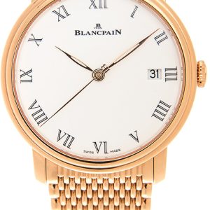 Blancpain Herrklocka 6630-3631-MMB Villeret Vit/18 karat roséguld