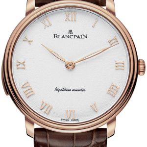 Blancpain Herrklocka 6632-3642-55A Villeret Silverfärgad/Läder Ø40