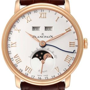 Blancpain Herrklocka 6639-3642-55B Villeret Antikvit/Läder Ø42 mm