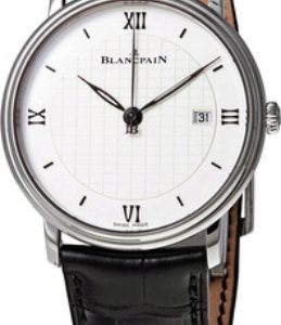 Blancpain Herrklocka 6651-1143-55B Villeret Silverfärgad/Läder Ø40