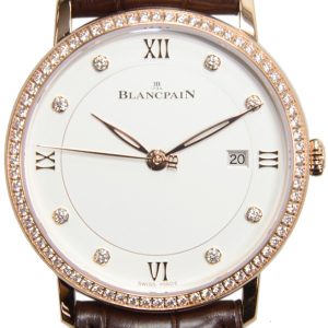 Blancpain Herrklocka 6651-2987-55B Villeret Vit/Läder Ø40 mm