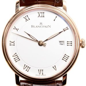 Blancpain Herrklocka 6651-3642-55B Villeret Silverfärgad/Läder Ø40