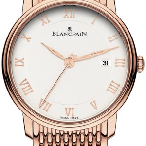 Blancpain Herrklocka 6651-3642-MMB Villeret Vit/18 karat roséguld