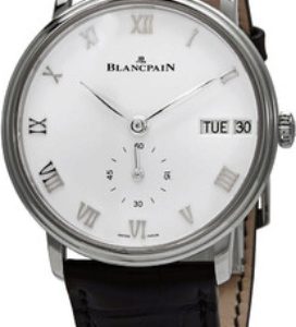 Blancpain Herrklocka 6652-1127-55B Villeret Vit/Läder Ø40 mm