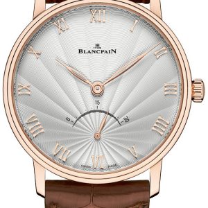 Blancpain Herrklocka 6653Q-3642-55A Villeret Silverfärgad/Läder