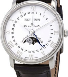 Blancpain Herrklocka 6654-1127-55B Villeret Vit/Läder Ø40 mm