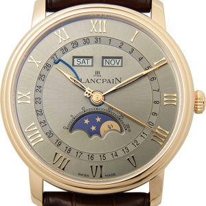 Blancpain Herrklocka 6654-3613-55B Villeret Grå/Läder Ø40 mm