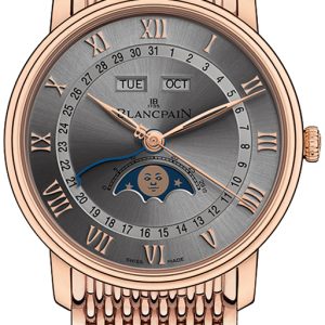 Blancpain Herrklocka 6654-3613-MMB Villeret Grå/18 karat roséguld