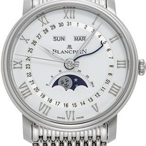 Blancpain Herrklocka 6654A-1127-MMB Villeret Vit/Stål Ø40 mm