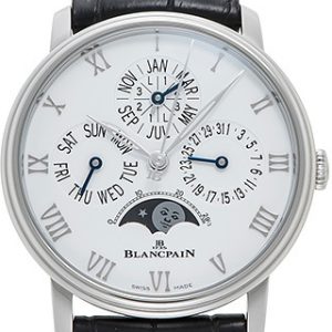 Blancpain Herrklocka 6656-1127-55B Villeret Vit/Läder Ø40 mm